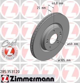 Диск гальмівний ZIMMERMANN 285.3531.20