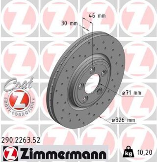 Диск гальмівний SPORT Z ZIMMERMANN 290226352