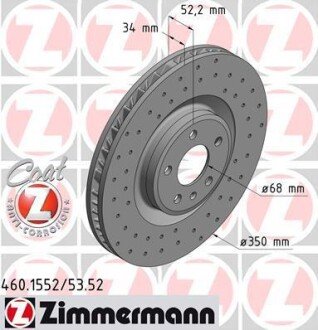 Диск гальмівний SPORT Z лівий ZIMMERMANN 460155252