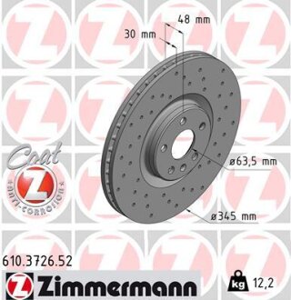 Диск гальмівний SPORT Z ZIMMERMANN 610372652